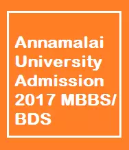 Annamalai University Admission 2017