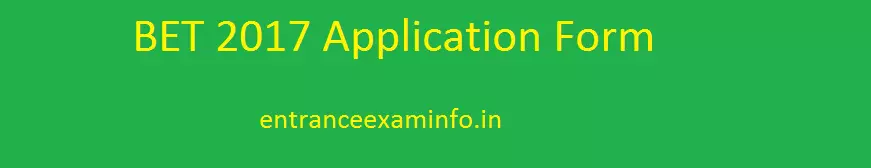 BET 2017 Application Form